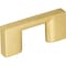 Jeffrey Alexander 32 mm Center-to-Center Brushed Gold Square Sutton Cabinet Bar Pull 635-32BG - alternate 1